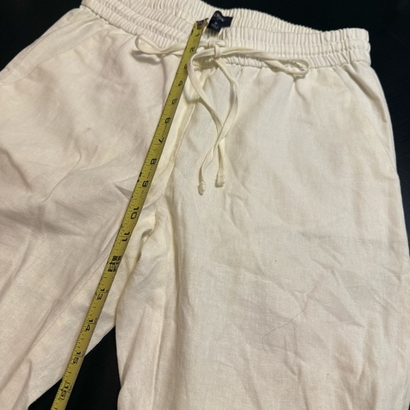 J. Crew Off-White Textured Fabric linen pants size 2 - Picture 6 of 8
